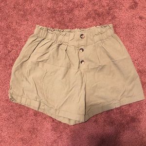 Army green shorts